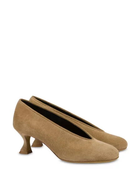 Pantofi cu toc Moschino din piele de căprioară
