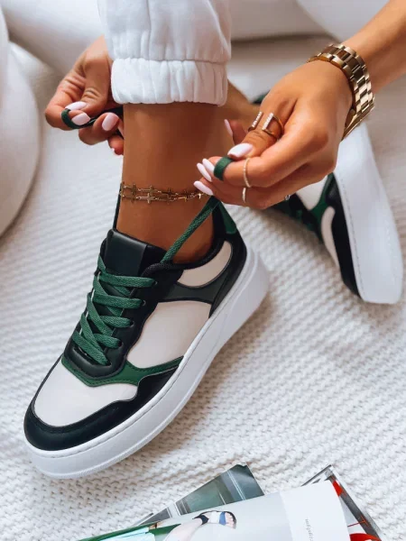 Sneakersy MEILA czarno-zielone Dstreet zielone