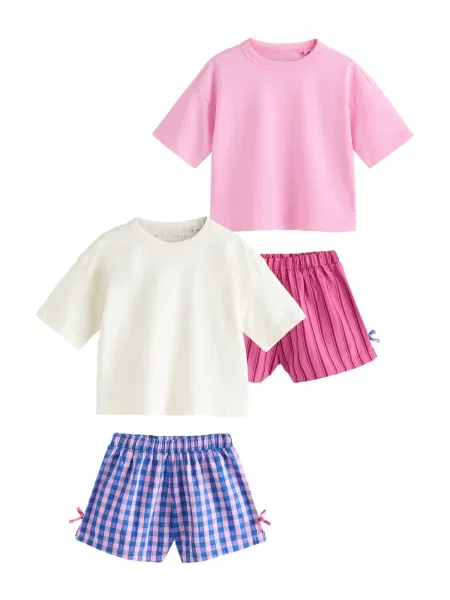 Next Pijamale / albastru închis / fucsia / roz deschis bej