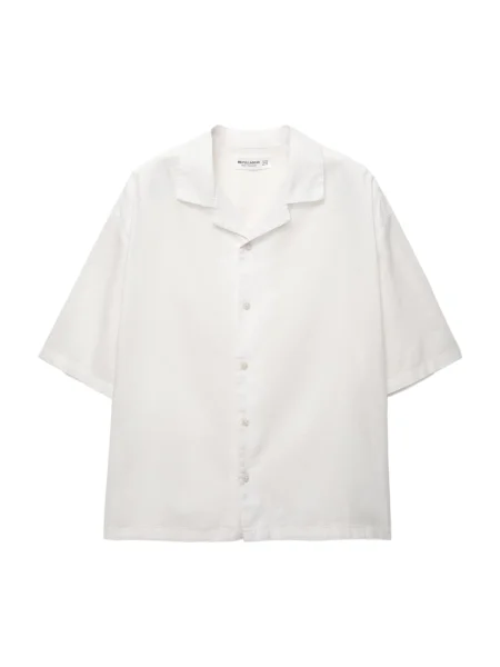 Pull&Bear Cămașă natural alb