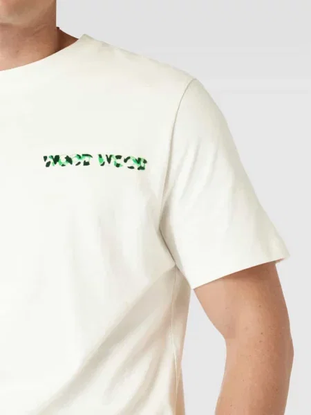T-shirt z nadrukiem z logo Wood Wood