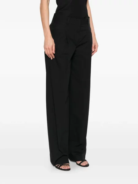 Plisuoti kelnės Cellar Door juoda