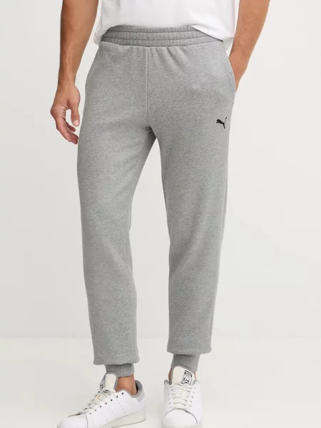 Спортен панталон Puma мъжки с изчистен дизайн сиво