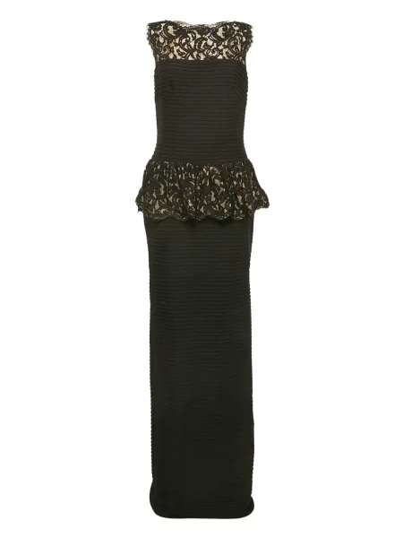Cu peplum rochie Tadashi Shoji din dantelă de costum negru