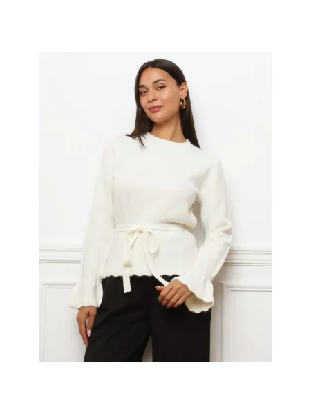 Pulover La Modeuse alb
