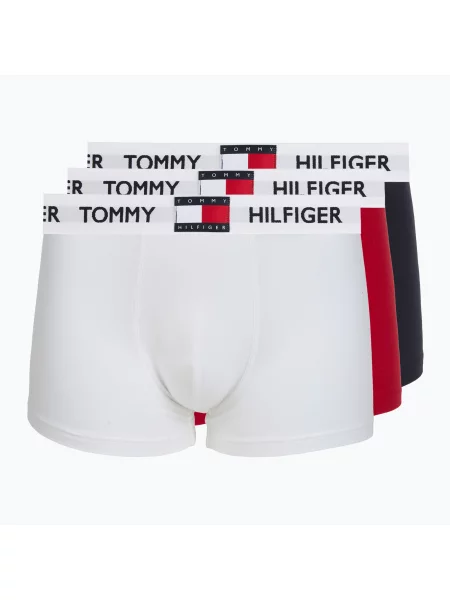 Boxeri pentru bărbați Tommy Hilfiger Trunk medium red/white/navy blue alb