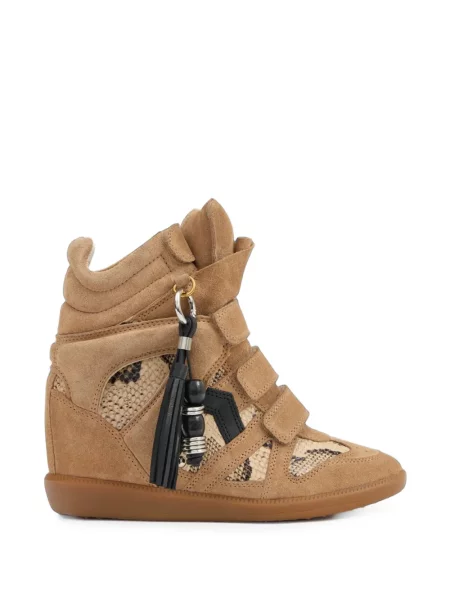 Δερμάτινα sneakers Isabel Marant με τακούνι-σφήνα