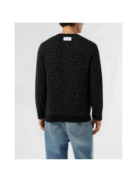 Sweter Philipp Plein wełniany czarny