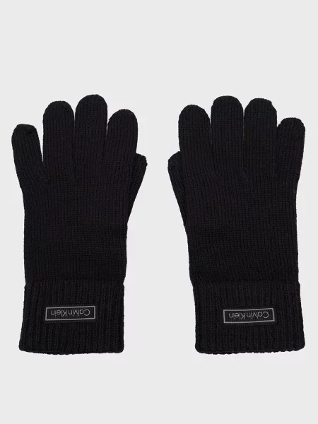 Шерстяные перчатки Calvin Klein черные
