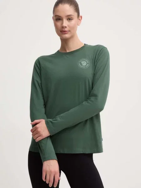 Fjallraven majica dugih rukava Logo zelena