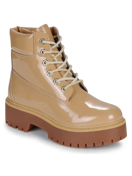 Pantofi Timberland streetstyle cu strasuri bej