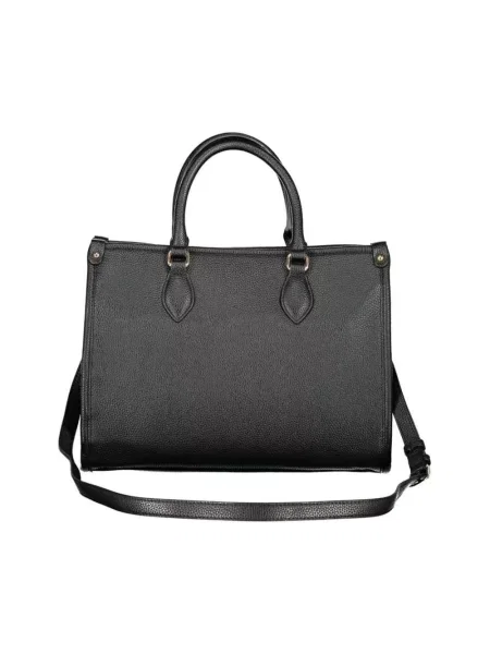 Lniana shopperka Valentino Bags czarna
