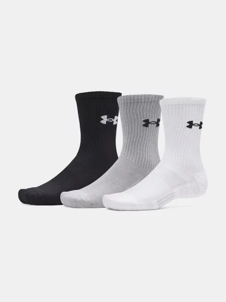 Skarpety Under Armour Performance Cotton szary czarny 3 pary S biały