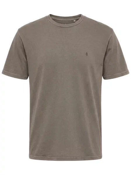Volcom Tricou SOLID STONE pământiu