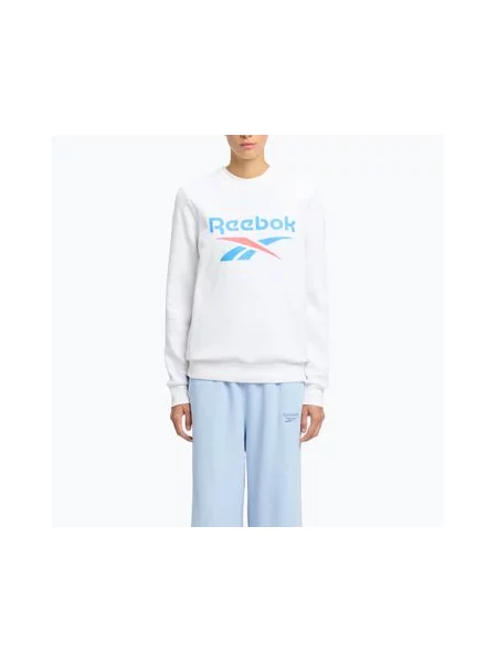 Кофта Reebok Identity Big Logo Fleece Crew white/coral/blue білий