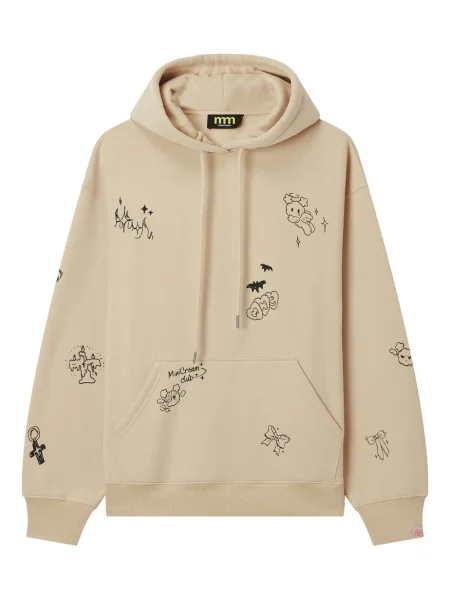 Mała mały bluza z kapturem Mini Cream z nadrukiem