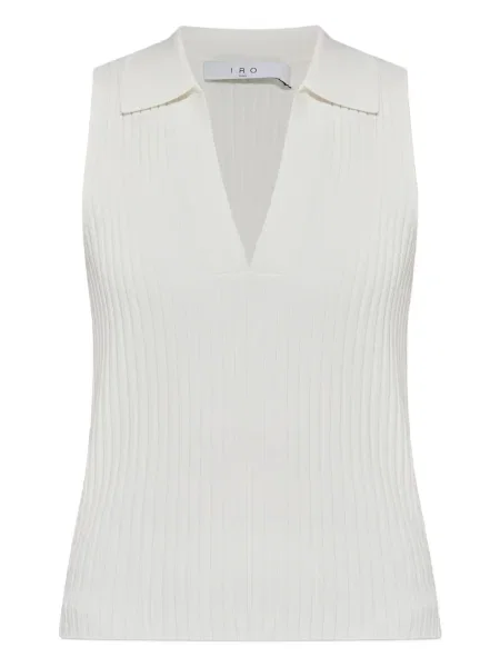 Top Iro cu decolteu în V alb
