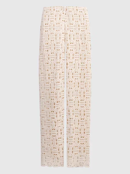 Штани JESSY з мереживом макраме Max & Co бежеві