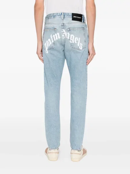 Blugi Palm Angels cu imagine albastru