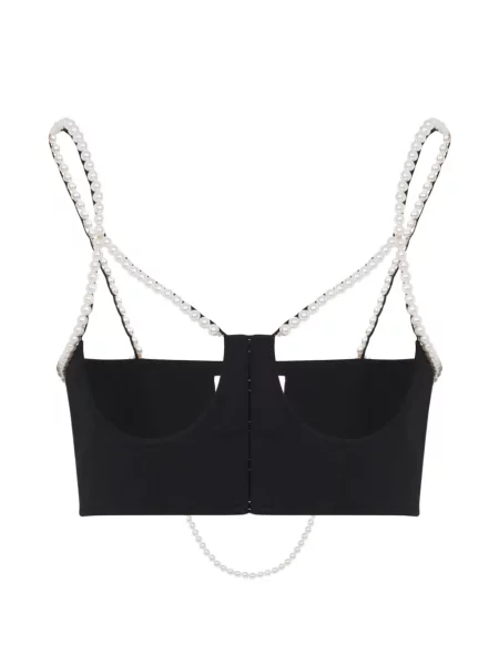 Top Moschino cu perle negru