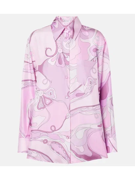 Cămașă Pucci de mătase roz