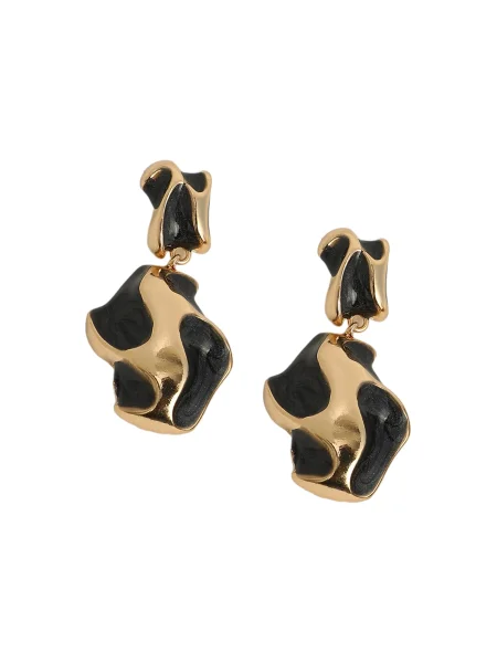 SOHI Uhani Oonagh zlata črna