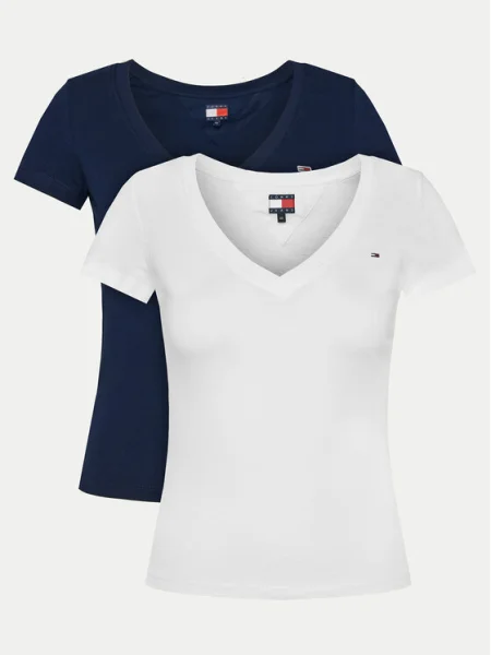 Тениска Tommy Jeans 2 броя тъмносиньо