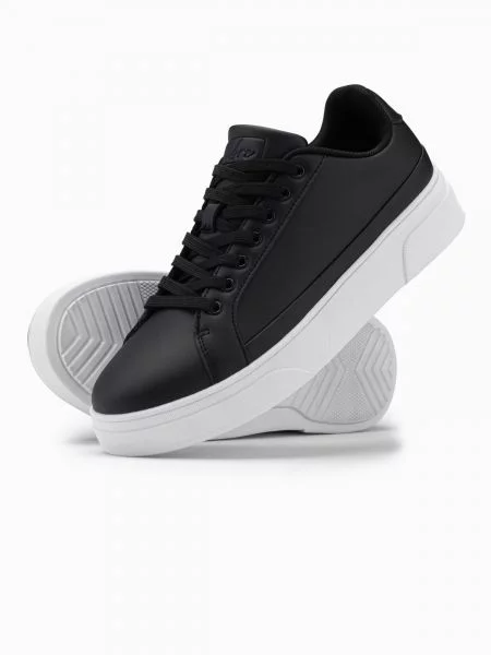 Sneakerși Ombre din piele negru