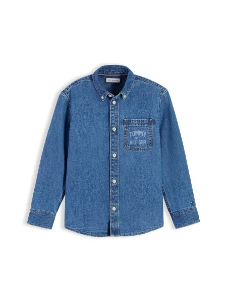 TOMMY HILFIGER Cămașă denim albastru