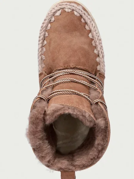 Mou Eskimo Lace-Up Sneaker hócsizma női velúr bézs
