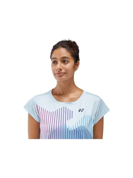 Tricou Yonex cu decolteu în U albastru
