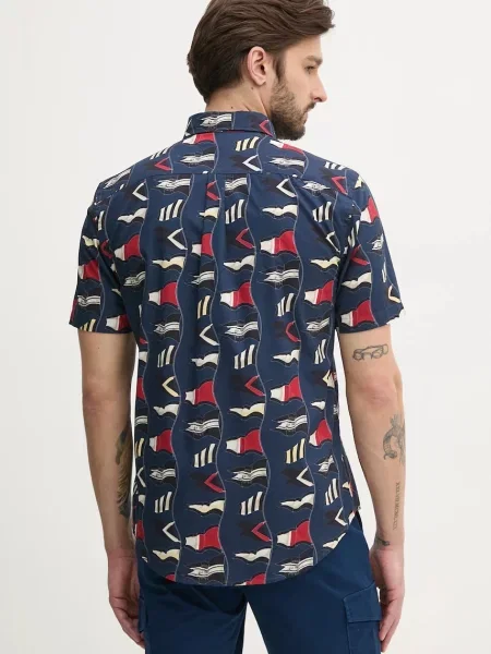 Košile Tommy Hilfiger tmavomodrá regular s límečkem button-down