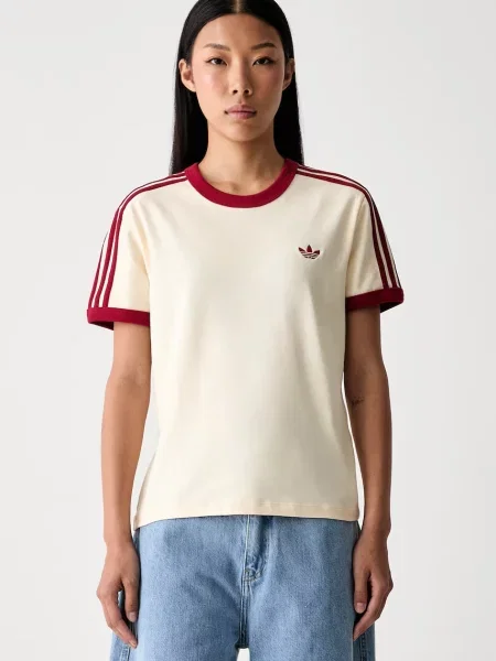 Adidas Originals tričko dámske s elastanom béžová