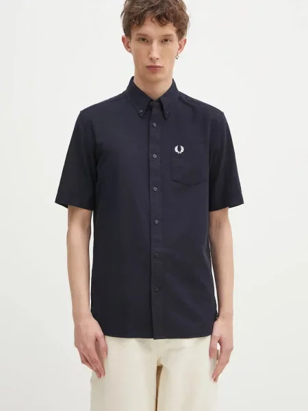 Fred Perry camasa din barbati marin cu guler button-down regular albastru