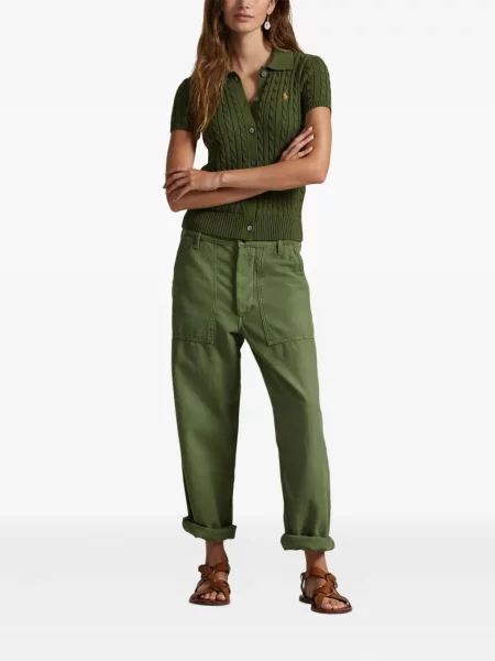 Tricou polo Polo Ralph Lauren cu imagine cu dungi din țesătură twill albastru