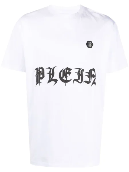 Tricou Philipp Plein cu imagine alb