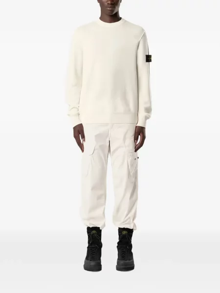 Вълнен пуловер Stone Island с кръгло деколте камъни