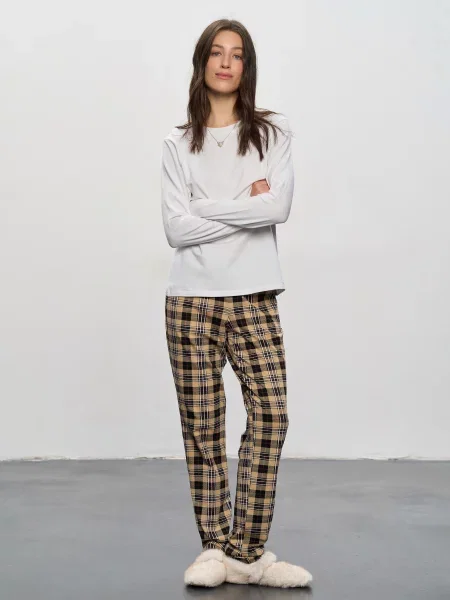 Штани для дому Роза коричневий