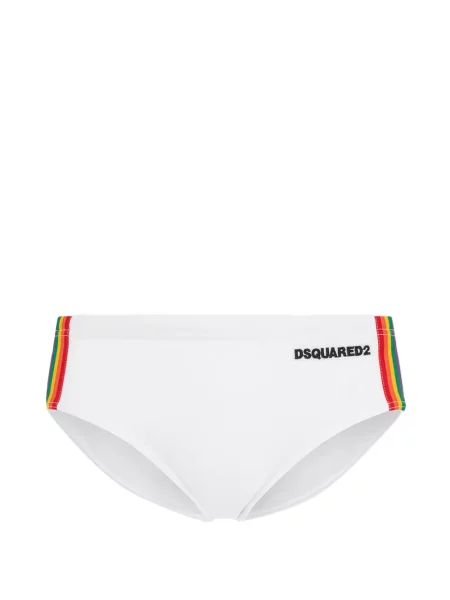 Chiloți scurți Dsquared2 cu dungi alb