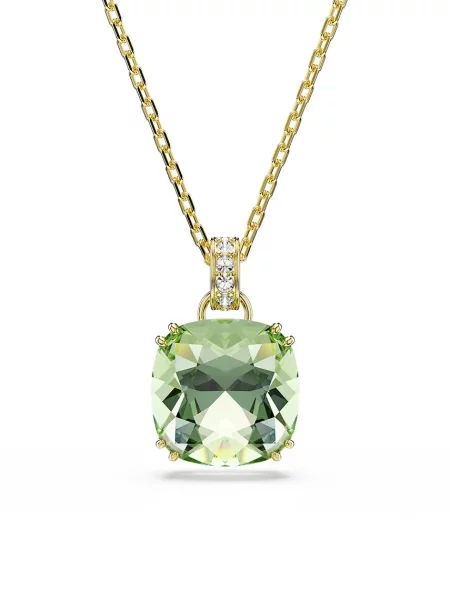 Swarovski lănțișor cu pandantiv pentru femei placat cu aur cristal swarovski MILLENIA verde