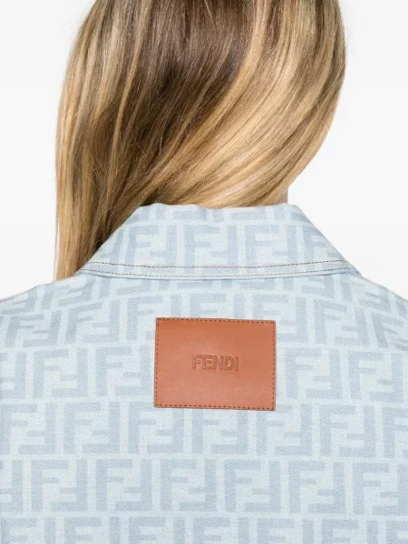Τζιν μπουφάν Fendi μπλε
