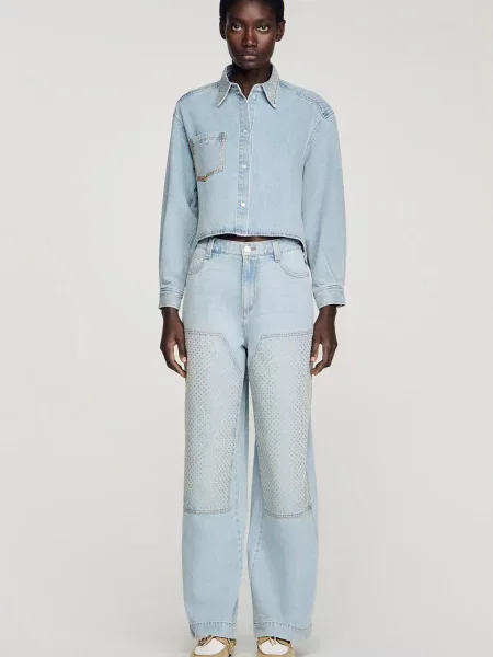 Сорочка Sandro блакитна