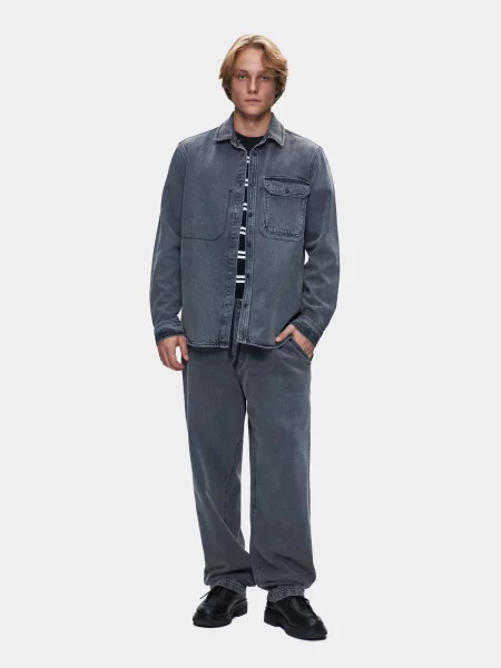 Джинсовая рубашка Ltb Jeans серая