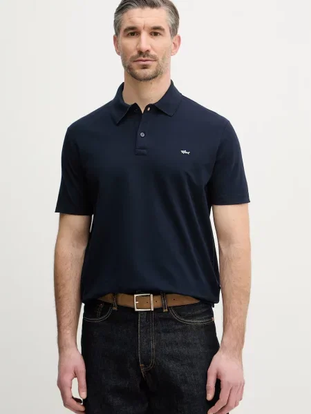 Bombažen polo Paul&Shark modra