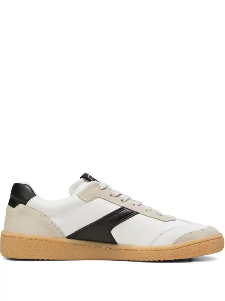 Sneakerși Marc O'polo din piele de căprioară alb