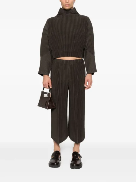 Πλισέ παντελόνι Homme Plissé Issey Miyake καφέ
