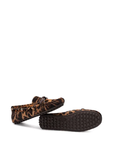Pantofi loafer Tod's cu imagine cu model leopard maro