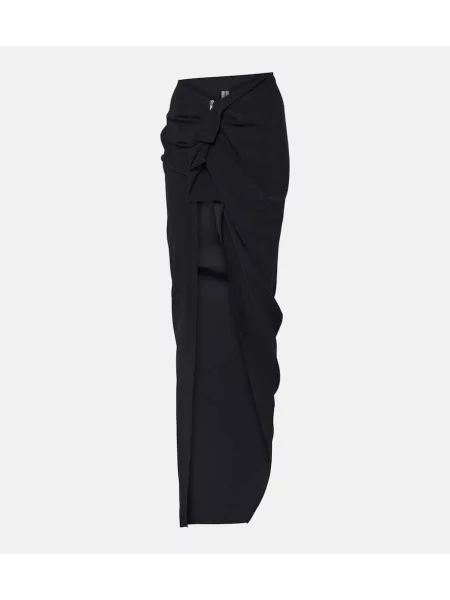 Maksi spódnica maxi Rick Owens z wysoką talią czarna