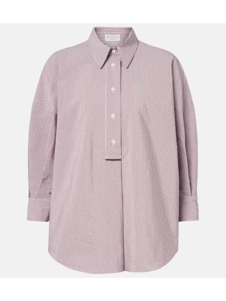 Top Brunello Cucinelli cu dungi roșu