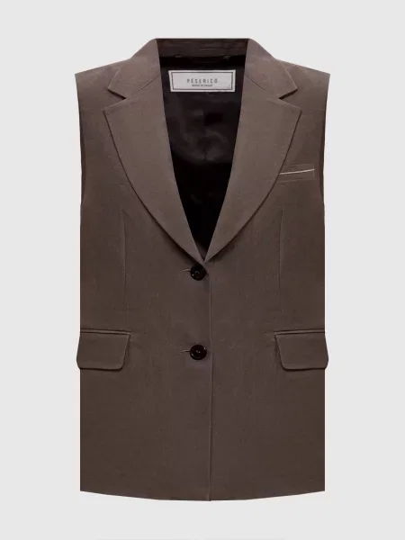 Жилет з льону Peserico коричневий
